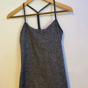 Grey lululemon tank top.